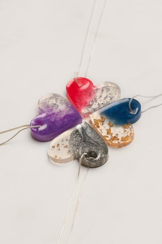 DIY Heart Pendant Necklaces Kits